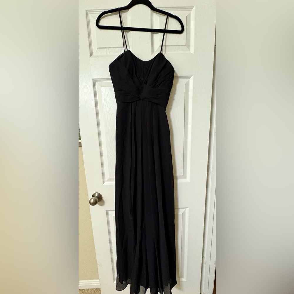 WToo Black Strapelss Bridesmaid / Black tie gown